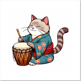 Djembe cat Posters and Art